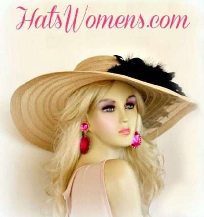 Hats For Weddings, Ladies Derby Hats, Church Hats, Wide Brim Dress Hats