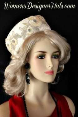 Ivory Wedding Hats, Ivory Bridal Hats, Hats For Brides, Ivory Church Hats