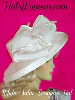 Bridal Hats, Hats For Brides, Formal Satin Hats, Satin Kentucky Derby Hats, Satin Hats For Weddings