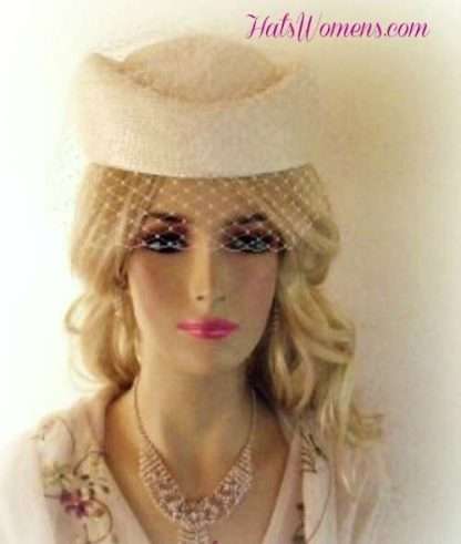 Pillbox Hats For Brides, Straw Braid Formal Hats, Ladies Easter Hats, Women's Hats