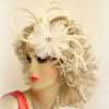 Bridal Headpiece, Wedding Headpiece, Black Ivory Cocktail Hats, Ladies Wedding Fascinator, Special Occasion Hat