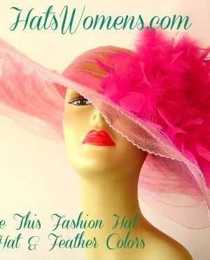 Pink Fashion Hats For Women, Custom Hats For Easter, Custom Church Hats, Hats For Horse Races, Ladies Pink Special Occasion Hats, Hatswomens.com