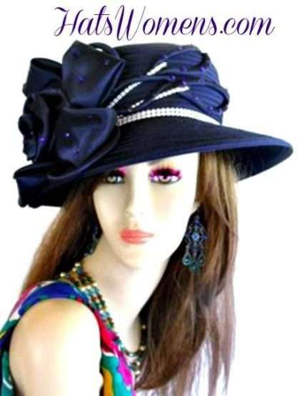 Satin Hats For Weddings, Ladies Satin Dress Hats, Hats For Special Occasion, Kentucky Derby Hats