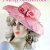 Pink Sinamay Straw Hats For Wedding Guests, Ladies Bridal Hats, Bridesmaids Hats, Garden Tea Party Hats Woman, Designer Formal Hats