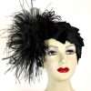 Women's Designer Flapper Cloche Hat With Feathers, Black Hats For Wedding Guests, Couture Fashion Hats For Women, Hat Millinery Designers, Formal Special Occasion Hats, Ladies Derby Hats