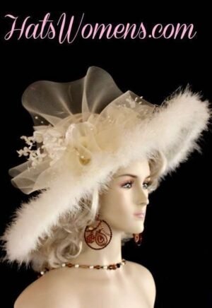 Ladies Ivory Wedding Hats, Custom Made Hats For Women, Ladies Kentucky Derby Hats, Royal Ascot Hats, Church Hats, Special Occasion Hats, Bridal Hats