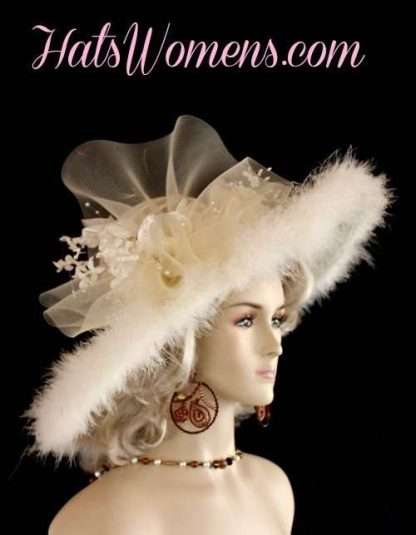 Ladies Ivory Wedding Hats, Custom Made Hats For Women, Ladies Kentucky Derby Hats, Royal Ascot Hats, Church Hats, Special Occasion Hats, Bridal Hats