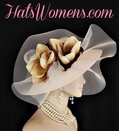 Ivory Dress Hats For Woman, Women's Designer Hats, Ladies Special Occasion Hat, Mother Of The Bride Hats, Spring Dress Hats For Horse Races, Ladies Derby Hats