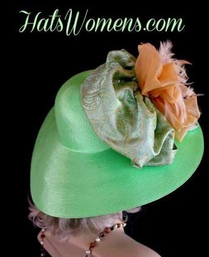 Elegant Lime Green Hats For Women, Kentucky Derby 144, Fashion Hats For Women, Special Occsion Wedding Hats, Church Hats, Bridal Hats