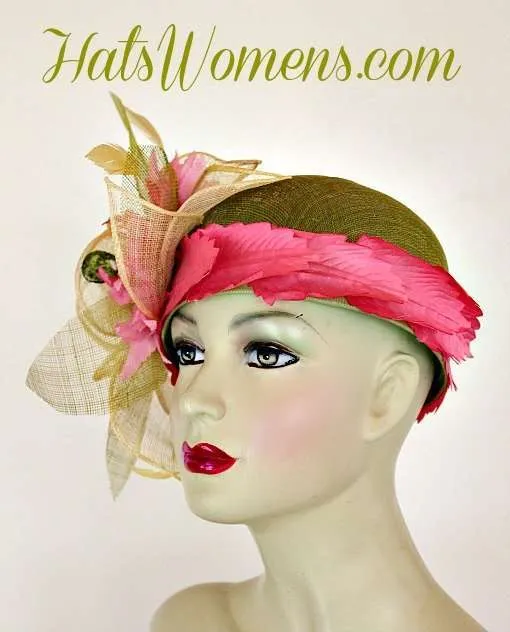Women's Sinamay Straw Flapper Cloche Hats, Designer Hats, Dress Hats, Special Occasion Hats, Flapper Hats, Bridal Wedding Tea Hats