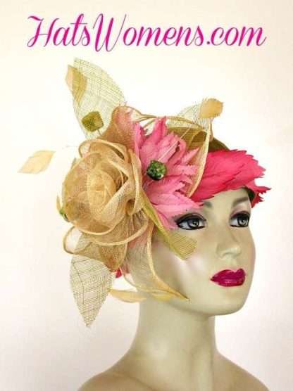 Ladies Olive Green Formal Hats, Lime Green Bridal Hats, Cloche Fashion Hats 1920's, Designer Hats For Women