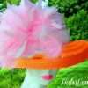 Sheer Designer Hats For Women With Feathers, Kentucky Derby Hats, Pink Hats, Orange Hats, Black Hats, White Hats, Ivory Hats