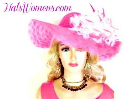 Ladies Pink Kentucky Oaks 2018 Hats, Hats For Wedding Guests, Mother Of The Bride Hats, Church Hats, Hats Women's Designer Hat