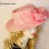 Women's Pastel Pink Tea Party Hats, Pink Wedding Hats, Bridesmaids Hats, Mother Of The Bride Hats, Pink Designer Fashion Hats For Women