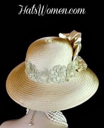 Antique Metallic Gold Designer Hats For Woman, Ladies Fashion Hats, Hats For Wedding Guests, Bridal Brides Bridesmaids Hats, Mother Of The Bride Millinery, Couture Headwear For Woman Lady's