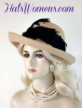 Ladies Couture Camel Beige Dress Designer Hat Hats, NY Fashion Hats Millinery Headwear Apparel Women's, Beige Special Occasion Wedding Hat Hats