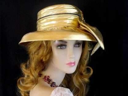 Ladies Women's Metallic Gold Black Sequin Rhinestone Dress Hat, Gold Designer Hats For Women, Holiday Bridal Formal Church Hats, Mother Of The Bride Wedding Hat Hats Headpiece, Custom Millinery For Women