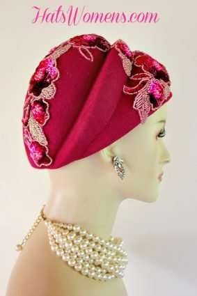 Ladies Magenta Fuchsia Hot Pink Beehive Winter Wool Designer Hat Hats, Cocktail Hats, Vintage Style Headwear Custom Millinery Woman, Women's Designer Fashion Wedding Church Hats, Bridal Couture Cocktail Hat Headpiece