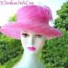 Women's Pink Kentucky Derby Oaks Racing Hat, Pink Dress Hats For Weddings, Pink Church Hats, Hats For Formals, Bridal Couture Millinery Headwear Custom Hats