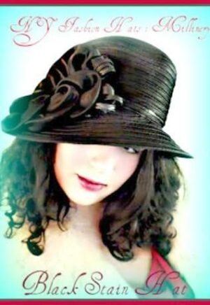 Ladies Black Satin Dress Special Occasion Hat Church Hats 4GYQ