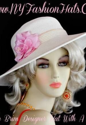 Ladies Ivory Casual Or Dress Cruise Wear Designer Hat, NY Fashion Hats