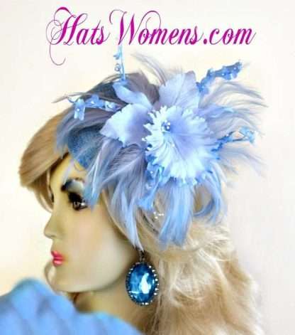 Special Occasion Sinamay Straw Hats For Women, Pastel Blue Wedding Bridal Fascinator, Cocktail Hat Woman, Virginia Cup, Belmont Stakes, Preakness Stakes, Kentucky Derby Hats