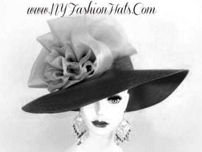 Ladies Black Silver Grey Fashionable Dress Hat