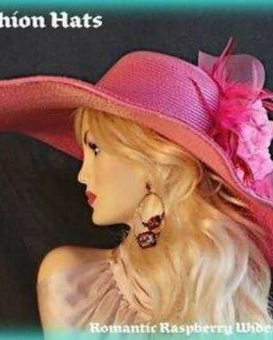 Ladies Raspberry Magenta Hot Pink Derby Wedding Fashion Hat, Designer Hats