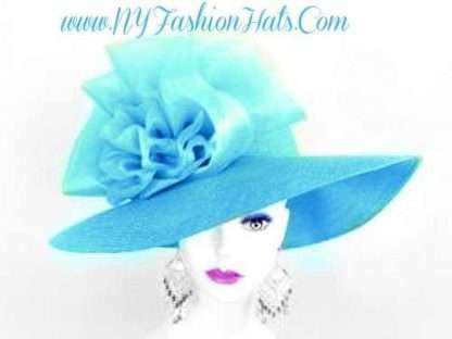 Women's Turquoise Blue Formal Special Occasion Dress Hat, Church Derbies Horse Races