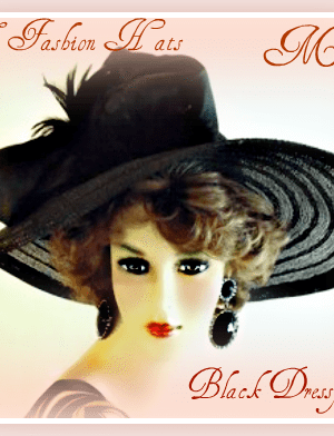 Women's Black Wide Brim Feathered Satin Bow Hat, Kentucky Derby Hats, Church Hats, Dress Wedding Fashion Hats