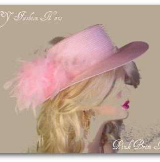 Ladies Hats Pink Red Small Brim Designer Fashion Hat Apparel 3UDZ