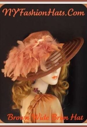 Ladies Hats Brown Ivory Antique Gold Black Pink Fashion Hats 7QWS 