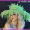 Lime Green Dress Designer Hat For Women Wide Brim Hats 9PJE