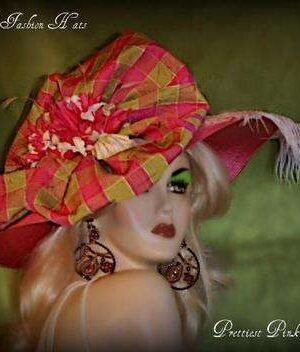 Grapefruit Florida Pink Pea Green Wide Brim Designer Hat Women 8YGN