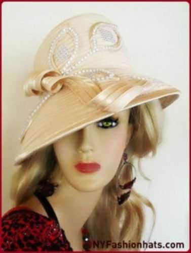 Beige Orange Brown Silver Grey White Brown Royal Blue Satin Hat 7QZP