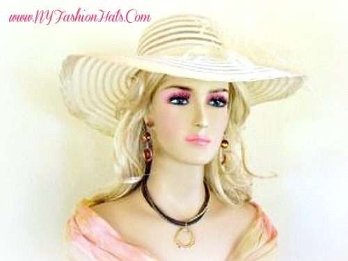 Ivory Or Black Special Occasion Kentucky Derby Hat Ladies Hats 2QLZ