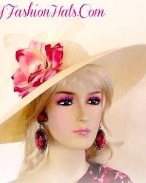 Kentucky Derby Hat Ivory Dress Designer Hats, NY Fashion Hats