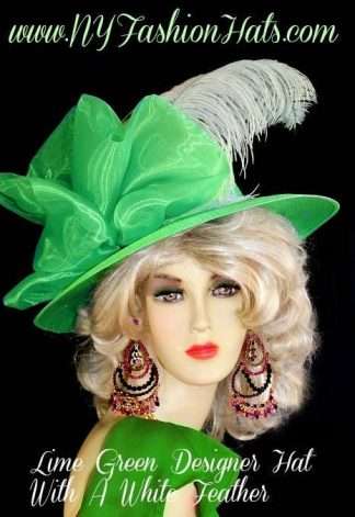 Kentucky Derby Hats Lime Green Lavender Red White Black NY Fashion Hats