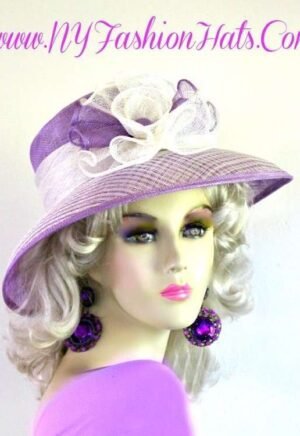 Ladies Lavender Purple Ivory Coffee Peach Lime Pink Beige Straw Hat 8UYS