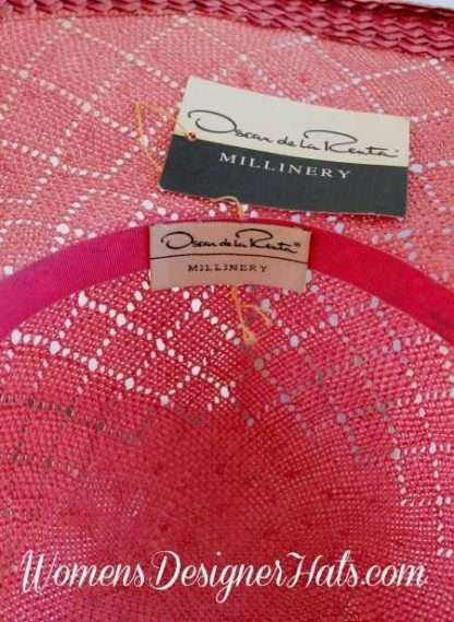 Oscar de la Renta Vintage Wide Brim Straw Hat Unworn Tags On Couture 731 - Image 2