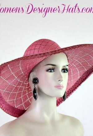 Oscar de la Renta Vintage Wide Brim Straw Hat Unworn Tags On Couture 731