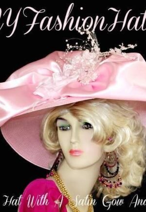 Pink Kentucky Derby Designer Hat With A Satin Bow NY Fashion Hats