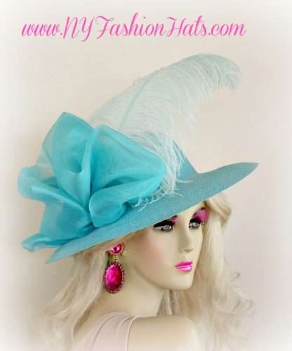 Kentucky Derby Hats Turquoise Blue Black Yellow Pink Lime Green Hat