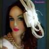 Ivory Sinamay Straw Wedding Bridal Fascinator