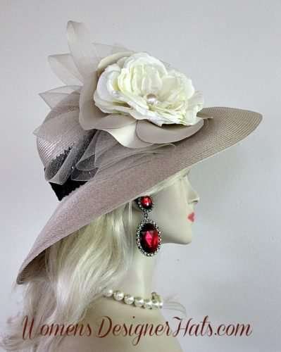 Beige Black Dress Hats For Women