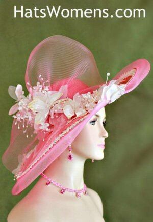 Womens Haute Couture Designer Hats, Avant Garde Dress Hats, Formal Wedding Hats, Mother Of The Bride Hats, Bridal Fascinator, Pillbox Hats, Satin Hats, Large Brim Hats, Kentucky Derby Hats, Hats For Horse Races, hatswomens.com, Couture Statement Hats For Wedding Church Formals