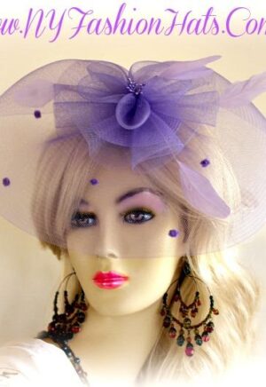 Kentucky Derby Hat, Lavender Purple Wedding Fascinator