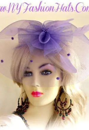 Kentucky Derby Hat, Lavender Purple Wedding Fascinator