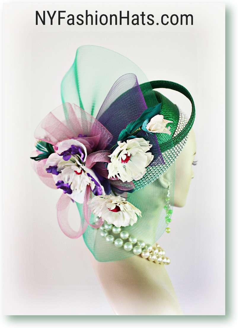 Couture Statement Designer Sculptured Pillbox Wedding Church Formal Hat For Women