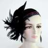 Art Deco Black Winter Wool Cocktail Hat Headpiece NY Fashion Hats - Image 2